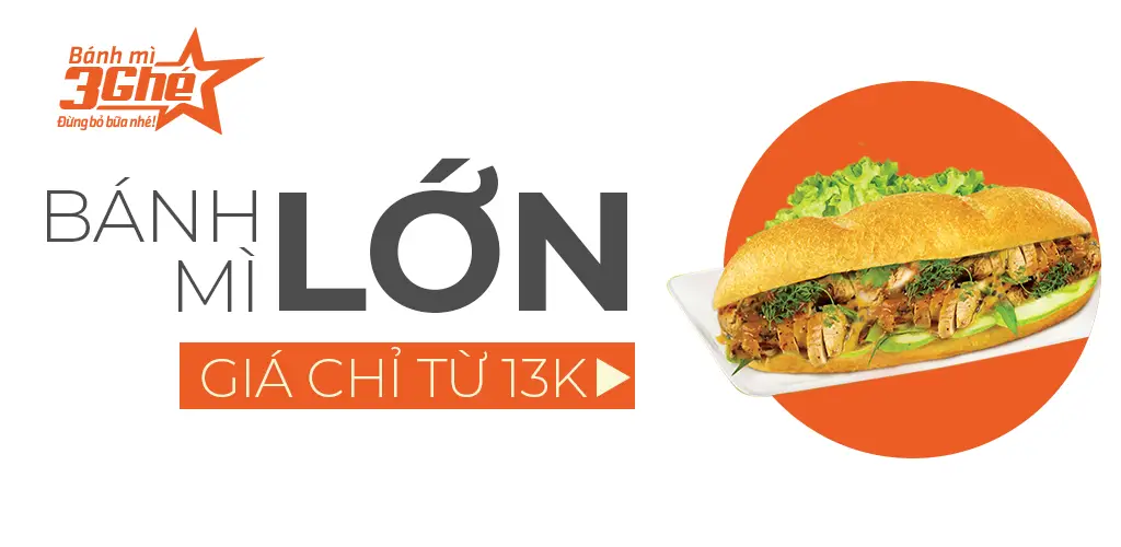 Bánh Mì 3 Ghé Giá Chỉ 13k