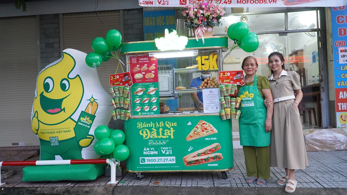 Điểm bán Bánh mì que Đà Lạt Dalabami trong quá trình triển khai thực tế